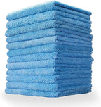 Aero Cosmetics All-Purpose Microfiber Cleaning Towels (12-Pack) Cleaning Cloth for Wet or Waterless Wash - Highly Absorbent, Lint-Free, Car, RV, Motorcycle, Kitchens, Bathrooms