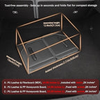 Trunk Organizer,car organizers and storage,black Leather Storage Box with lid,Fiberboard,Collapsible,15''L x 13''W x 12.4''H,2K inches³(size A)