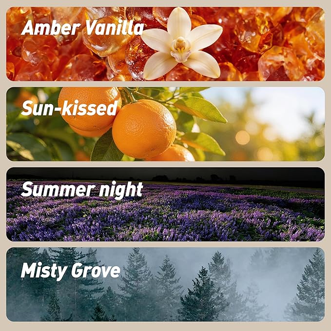 4 Packs Pine&Sage Scented Natural Wood Vent Clips,【No More Stuffy Air】 Odor Eliminator Car Scents Air Freshener Refills, Long Lasting Fragrance Diffuser, SUV Essentials Gift for Men