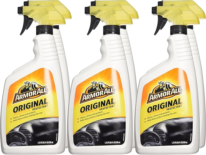 Armor All Interior Car Cleaner Spray Bottle, Protectant Cleaning for Cars, Truck, Motorcycle, 28 Fl Oz, Pack of 6, 10228-6PK