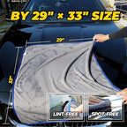 SHSCLY Professional Car Drying Towel – 2-Pack XL Microfiber Towels for Cars, Trucks & SUVs, No Drag, Paint-Safe, Controlled Streak-Free Drying, Lightweight Feel When Wet, Soft & Absorbent, 29" × 33"