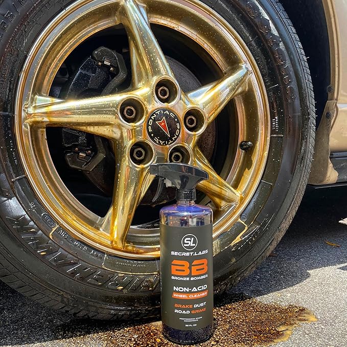 Bronze Bomber Wheel Cleaner, Tire Cleaner, & Rim Cleaner - Safe on Chrome and All Wheel Finishes - Brake Dust, Dirt, Browning, Grease, and Grime Remover