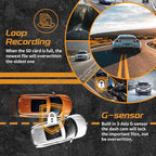 360 Degree View 4 Channel Dash Cam Front and Rear Inside Left Right, Dash Camera for Cars, 1080P Full HD 170 Deg Wide Angle Dashboard Camera with 64GB Card,G-Sensor,Loop Recording，Night Vision