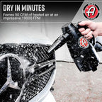 Adam's Polishes Mini Air Cannon - Handheld High Powered Filtered Car Wash Dryer Blower| Dry Before Car Cleaning, Car Detailing, Car Wax, or Ceramic Coating | Auto Tool Kit Gift Boat RV Motorcycle