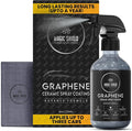 Magic Shield Graphene Ceramic Spray Coating - LAST SO LONG! Quick & Easy for Cars, Motorcycles, Boats & More - Professional-Grade Sealant for Maximum Gloss & Shine - Waterless Wash & Wax - 9oz Bottle