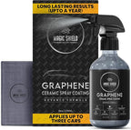 Magic Shield Graphene Ceramic Spray Coating - LAST SO LONG! Quick & Easy for Cars, Motorcycles, Boats & More - Professional-Grade Sealant for Maximum Gloss & Shine - Waterless Wash & Wax - 9oz Bottle