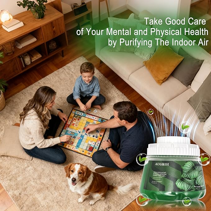Formaldehyde Removal Gel + Detection Kit, Strong Odor Eliminator, More Effective than Activated Charcoal, Multi-purpose Air Freshener for Home, Room Deodorizer, Car, Garage, Basement