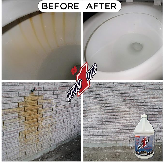 Boat Hull Cleaner for Fiberglass Boats 1 Gallon - Hard Water Stain Remover, Rust Cleaner Liquid, Calcium Remover, Gel Coat Care, Professional Boat Cleaning Supplies for Deck Wash and Hull Cleaning