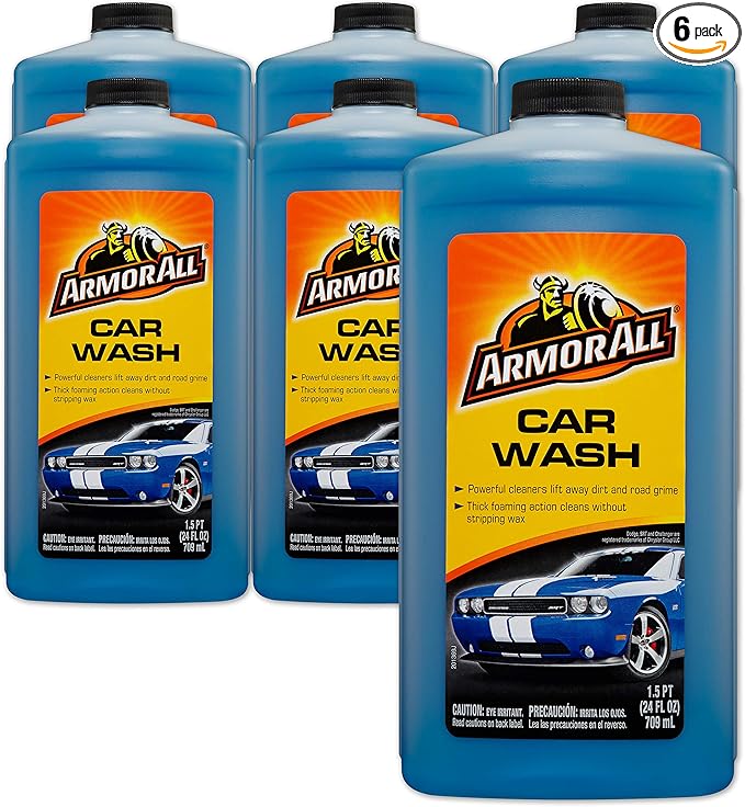 Armor All Car Wash Soap by Armor All, Foaming Car Wash Supplies, 24 Fl Oz Each, 6 Pack