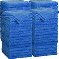 Shimeyao 40 Pcs 16 x 16 Inch Edgeless Microfiber Plush Towels for Cars Detailing Drying Wash Polishing Absorbent Cleaning Cloths, 500 GSM (Dark Blue)
