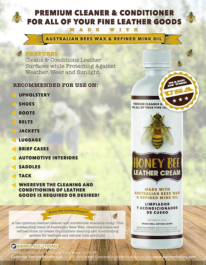 Honey Bee™ Leather Cream, Leather Conditioner