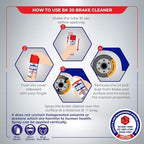 Mitreapel Brake Cleaner (12 x 15.1 fl oz) Non-Chlorinated Brake Parts Cleaner for Disc, Pads, Calipers, Springs, Rotors and Clutch (Pack of 12)