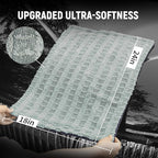 LIVOS Car Drying Towel, Premium Microfiber Towels for Cars, 1000GSM, Edgeless Twisted Loop Design, No Streaks, Scratches, or Water Spot, Absorbent Wash Towel, 18" x 24" (Check Silver&Grey)