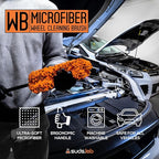 Suds Lab WB Premium Microfiber Cleaning Wheel Brush for All Vehicle Types – 18.1" Ultra-Soft & Scratch-Free Reusable Rim, Wheel, and Tire Brush with Ergonomic Handle