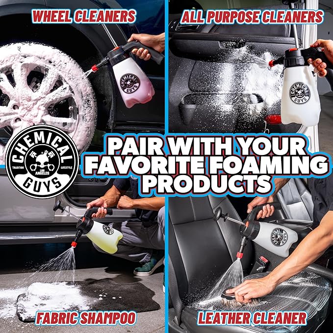 Chemical Guys ACC504 Mr. Sprayer Foamer - Foaming Pump Sprayer, for Wheels and Tires, Leather, Fabric, Floor Mats, Undercarriage, Outdoor, Gardening, and More (Works with Foaming Products) 50 fl oz