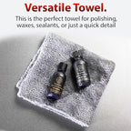 Adam's Borderless Grey Microfiber Towel (6pk) - Premium Ultra Soft Car Detailng Towel Cloths, 480gsm - Safe for Car Wash, Home Cleaning & Pet Drying Cloths (16 Inch x 16 Inch)
