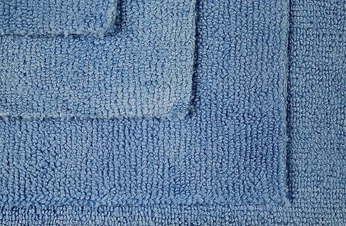 Detailer's Preference Premium Edgeless Microfiber Towels, 350 GSM, Ultra Soft, Lint-Free, Streak-Free, Scratch-Free, Highly Absorbent, for Auto, Home, and Detailing,16x16, 12-Pack, Light Blue