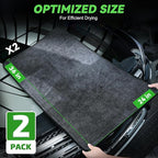 2-Pack Microfiber Towels for Cars 36"x24", Extra Large Ultra Absorbent Car Wash Drying Towels Detailing Supplies for SUVs and Trucks, No Streaks, Spots or Scratches