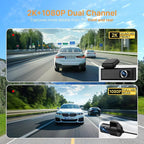 Miofive Dash Cam Mini 2, 2K+1080P FHD, Built-in Wi-Fi GPS Smart Dash Camera for Cars, 125° Wide-Angle FOV, HDR, Night Vision, G-Sensor, iOS/Android App, Loop Recording, Parking Monitor, Time-Lapse