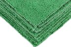 Eurow Ultrasonic Cut 300 GSM Microfiber Cleaning Towels, Streak-Free, Lint-Free, Ultra Absorbent, Scratch-Safe, for Auto Detailing, Home, Kitchen & Multipurpose Use, 16x16, 12-Pack, Green