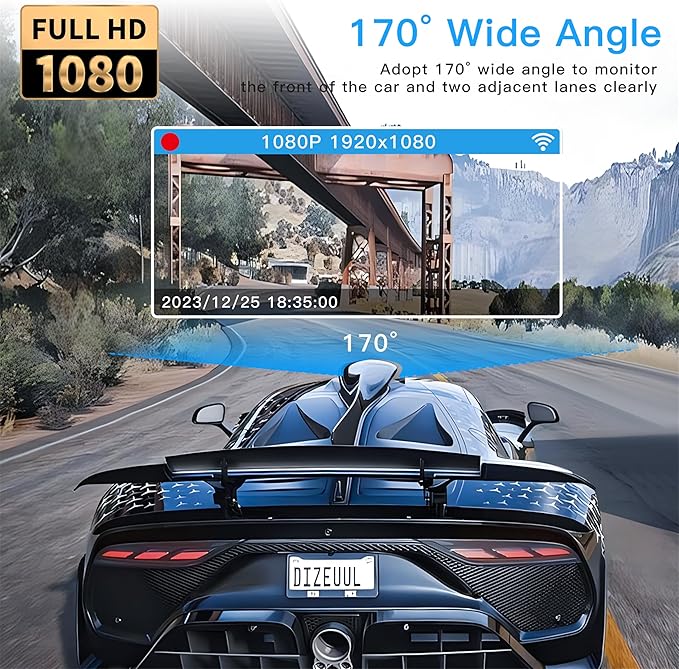 4 Channel Dash Cam 360° View, 2K Front and Rear Inside, Left Right Dash Camera for Cars, 8 IR Lamps Night Vision, 5G WiFi & APP Control, G-Sensor, Parking Mode, with a Free 64GB SD Card