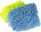 Zwipes Chenille Microfiber Premium Scratch-Free Car Wash Mitt, 2-Pack, Color may vary