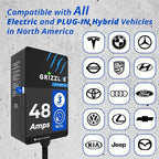 Grizzl-E 48A Ultimate Level 2 Fast Electric Vehicle (EV) Charger, UL Tested and Certified, Metal Case, Indoor/Outdoor Electric Car Fast Charging Station, Hardwired, Classic Black, J1772