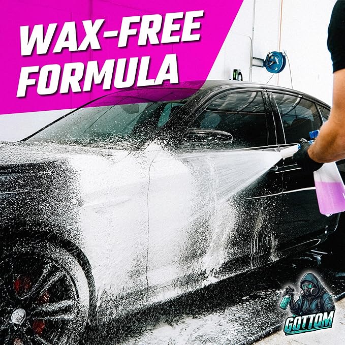 Gottom Car Wash Soap, Pink, 1 Gallon (128 oz), Nitro Cherry Scent - High Suds Car Shampoo for Foam Cannon & Bucket Wash, pH Neutral Foam Soap, Safe for Paint & Sealants