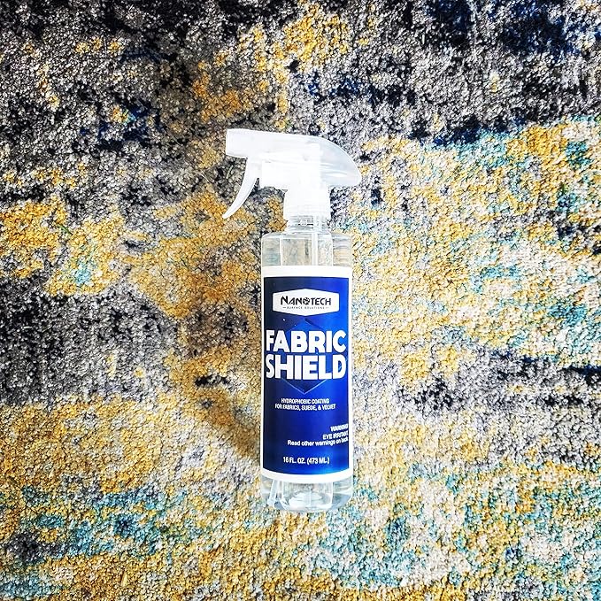Nanotech Solutions Upholstery Care Kit- Includes Carpet & Upholstery Cleaner, Stain Remover and Fabric Shield, Water Repellent Spray, SiO2 Protection, for Furniture, Clothes, Car Seats, Rugs (16 Oz.)