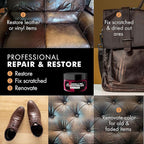 FORTIVO Leather Recoloring Balm, Color Restorer, Scratch Remover, Couch Paint and Repair, Leather Balm for Couches
