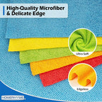 Microfiber Cleaning Cloth, 100 Pack Cleaning Rags Microfiber Towel Bulk Absorbent Lint-Free Wash Cloths, All-Purpose Towels for Cars, Shop, Automotive, Garage, Home and Kitchen 11.5"*11.5"