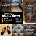 FORTIVO Leather Recoloring Balm, Color Restorer, Scratch Remover, Couch Paint and Repair, Leather Balm for Couches