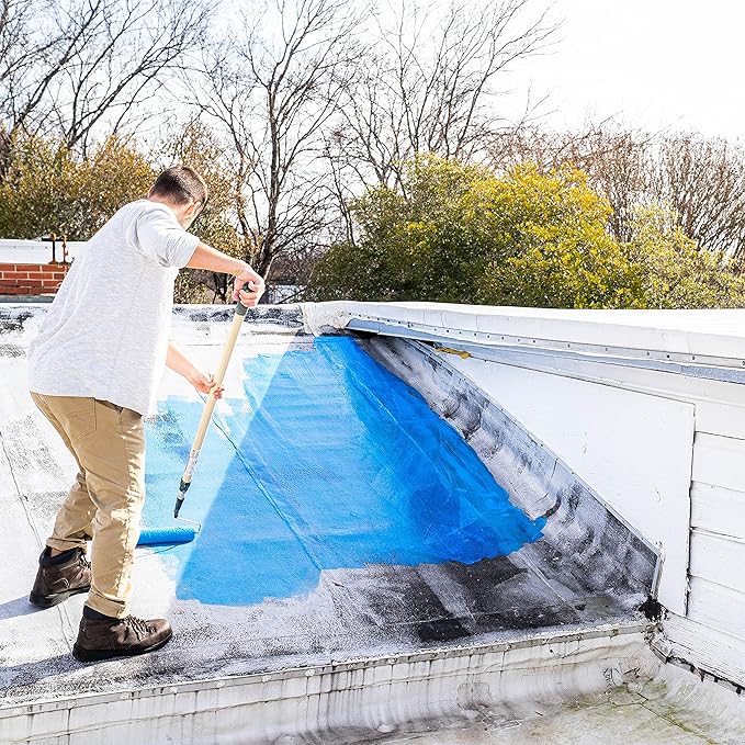 AMES BMX1RG 1 Gallon Blue Max Regular Liquid Rubber Waterproofer, Blue Liquid Rubber Waterproofer Interior and Exterior